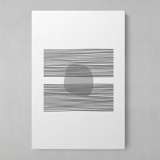 Monochrome Elegance: Abstract Art Print