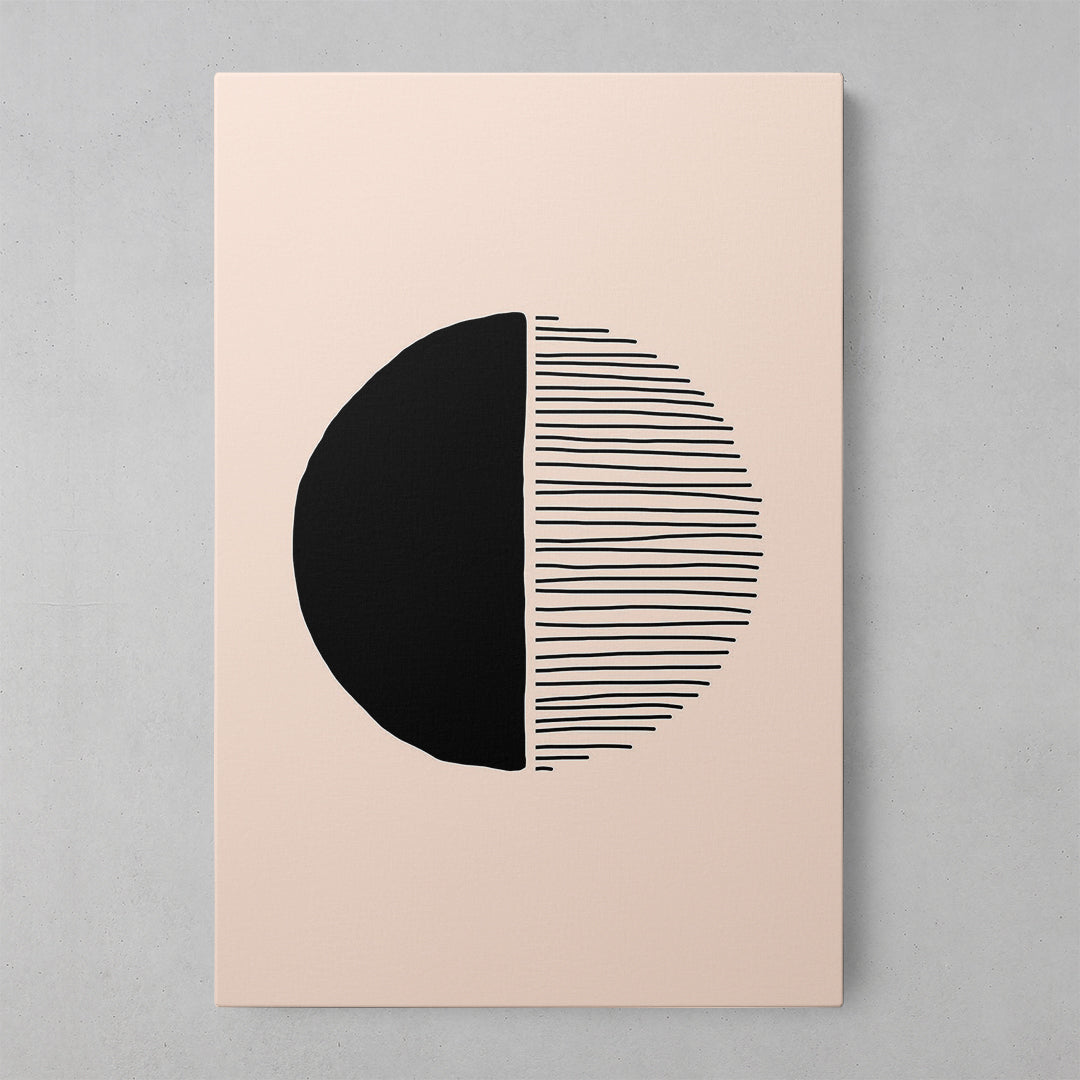 Ethereal Elegance: Black Lines Abstract Art Print