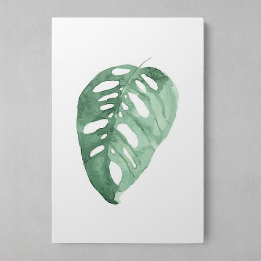 Verdant Vibes: Green Leaf Print Poster