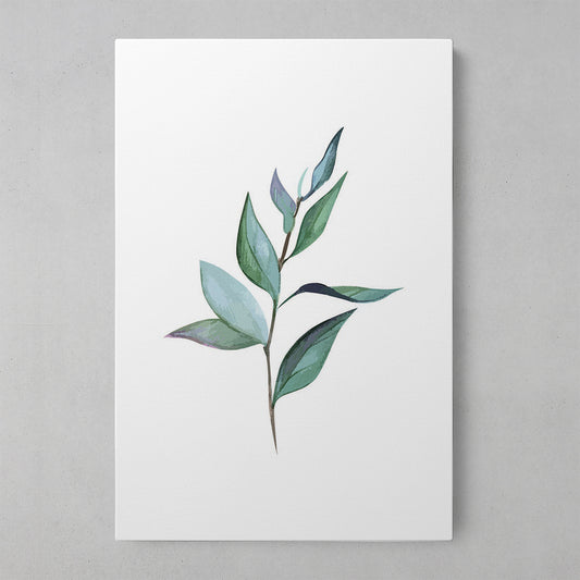 Verdant Serenity: Captivating Green Leaves Canvas Art