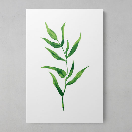 Verdant Vibes: A Lush Green Leaf Canvas Print