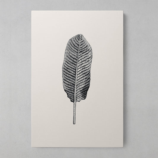 Monochrome Leaf Elegance