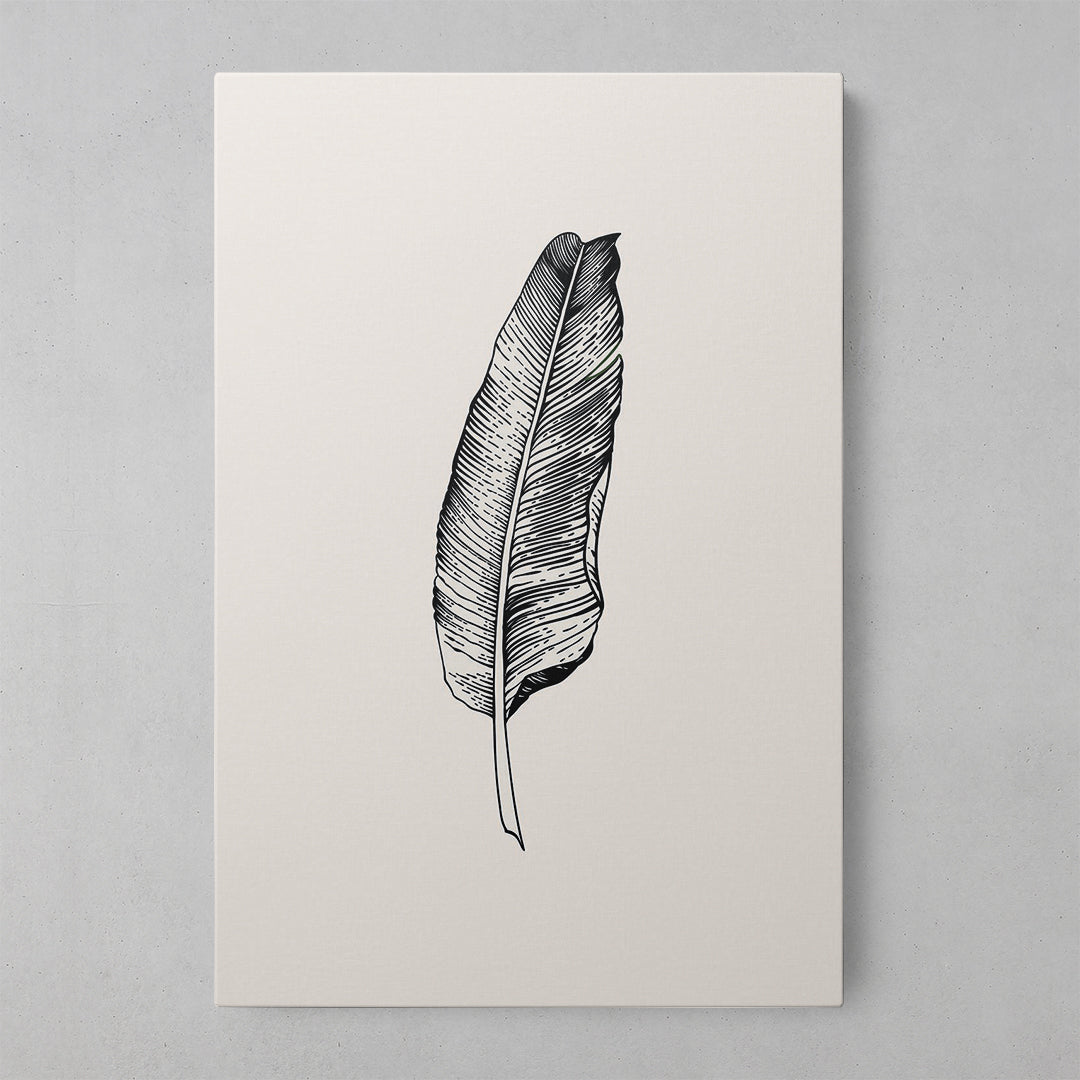 Monochrome Leaf Elegance