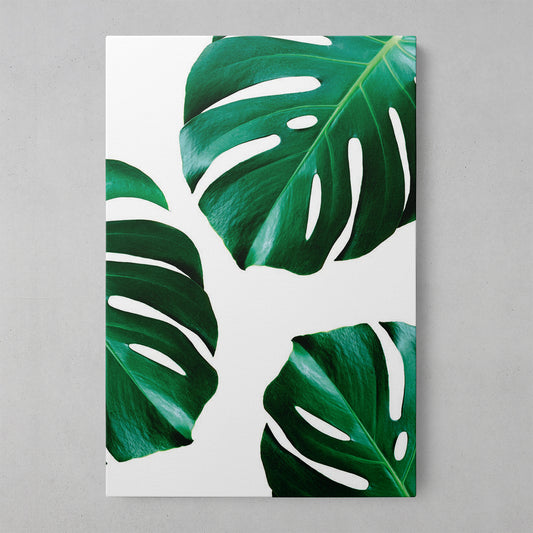 Verdant Vibes: Green Leaf Print Poster or Canvas