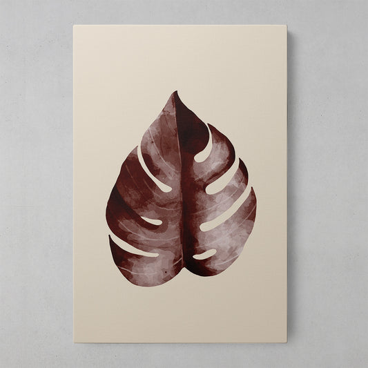 Autumn Elegance: Brown and Red Foliage Canvas Art