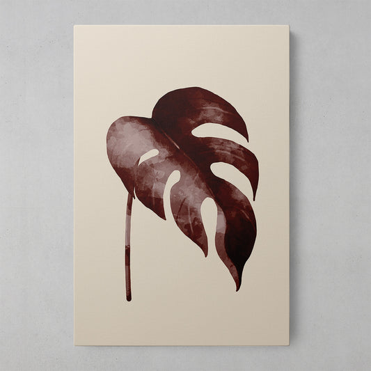 Autumn's Embrace: Brown and Red Leaf Art