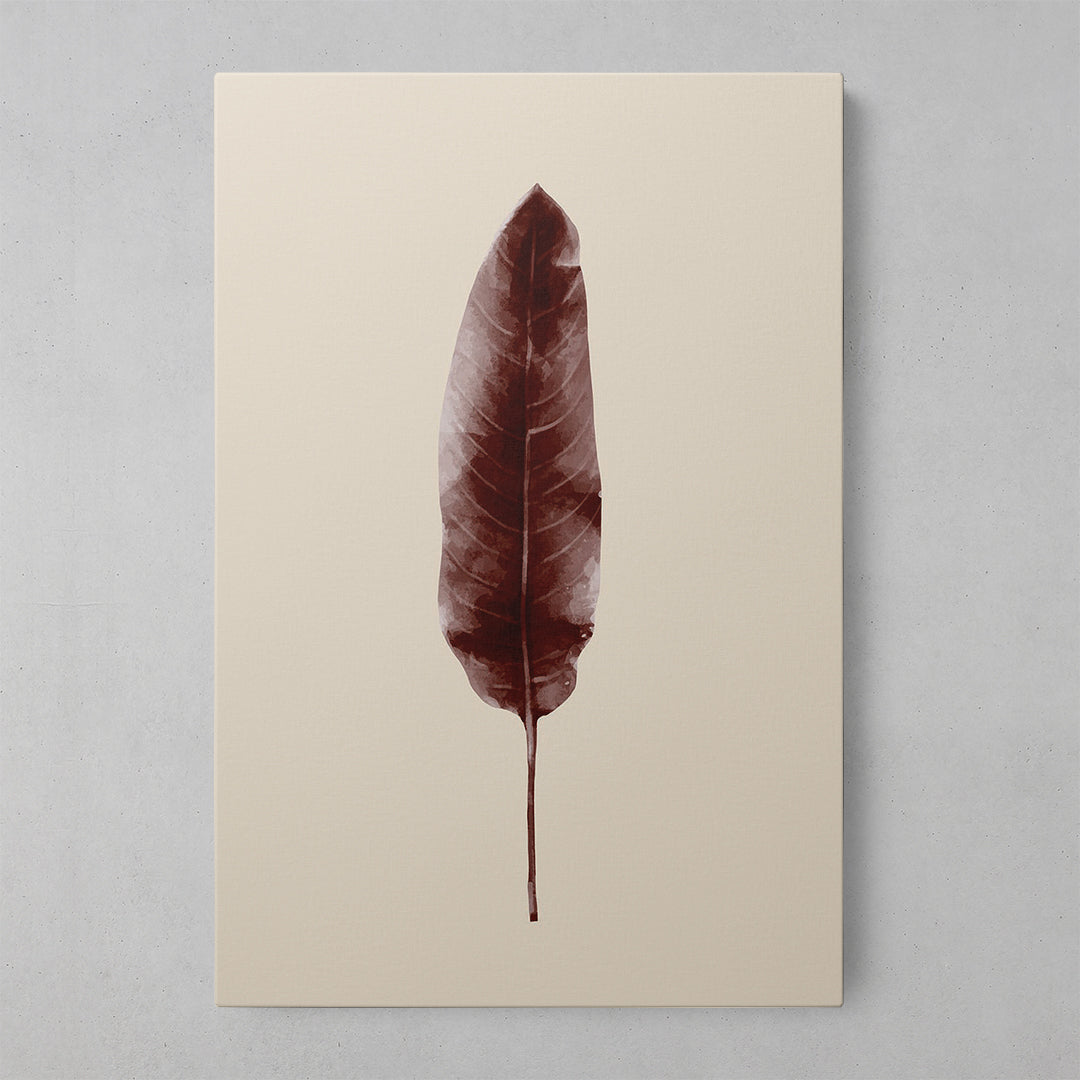 Autumn's Embrace: Brown and Red Leaf Elegance