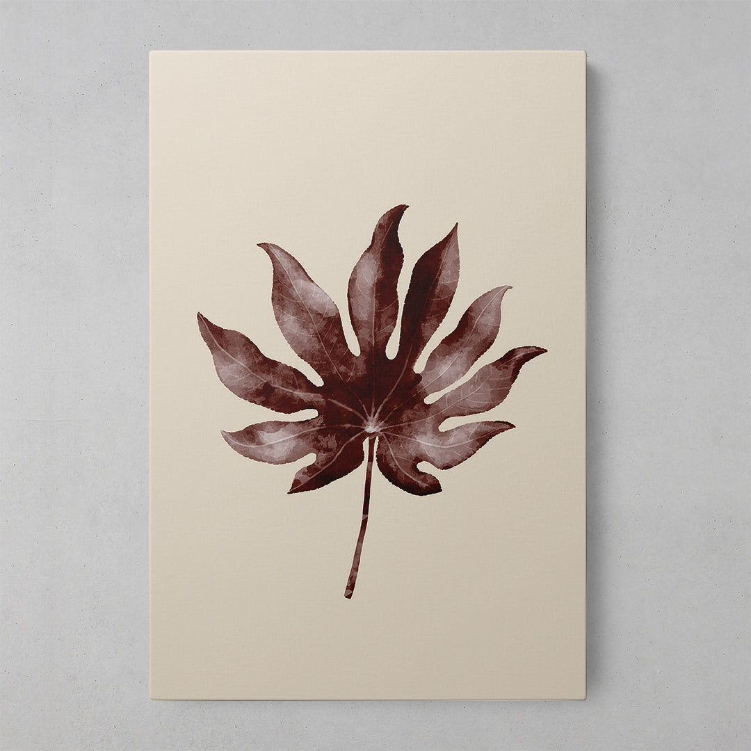 Autumn's Embrace: Brown and Red Leaves Art Print