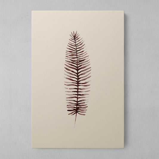 Autumn's Embrace: Brown and Red Leaf Canvas Art