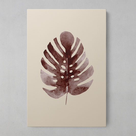 Autumn Hues: Brown and Red Leaf Art Print