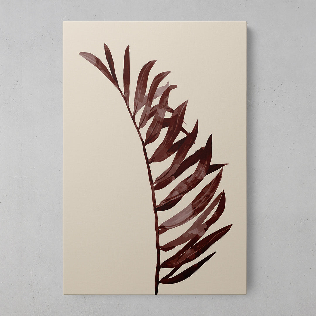 Autumn's Embrace: A Stunning Brown and Red Leaf Art Print