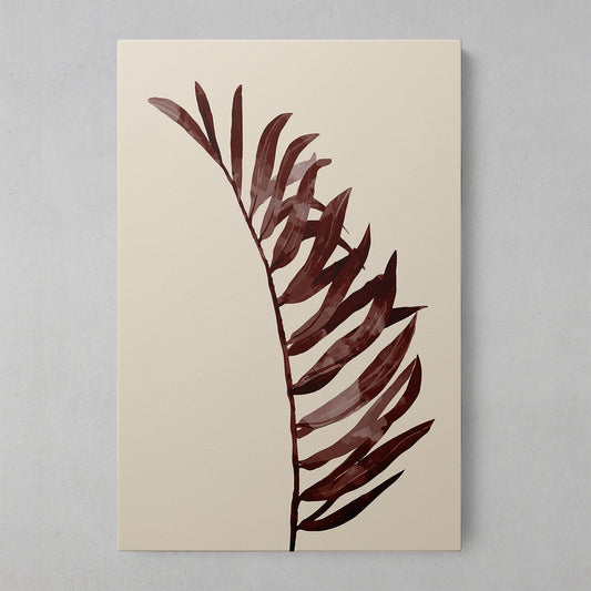 Autumn's Embrace: A Stunning Brown and Red Leaf Art Print