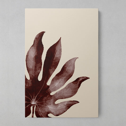 Autumn's Embrace: Brown & Red Leaves Art