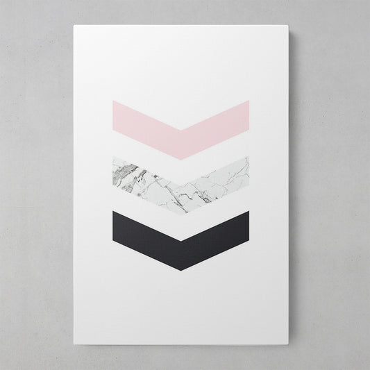 Pink Marble Geometric Elegance Poster