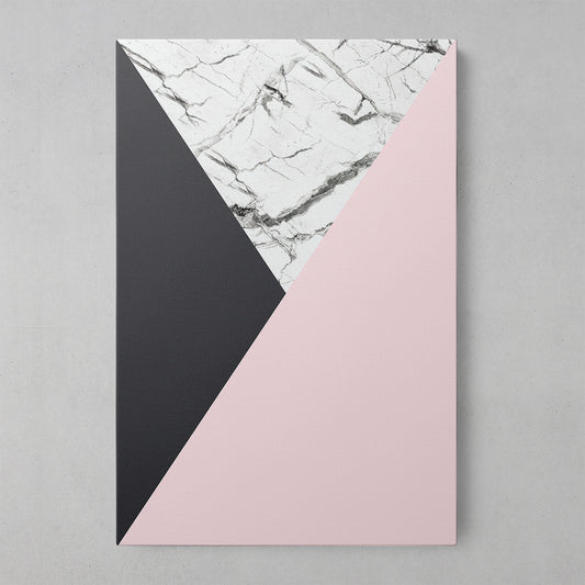 Pink Geometric Marble Elegance