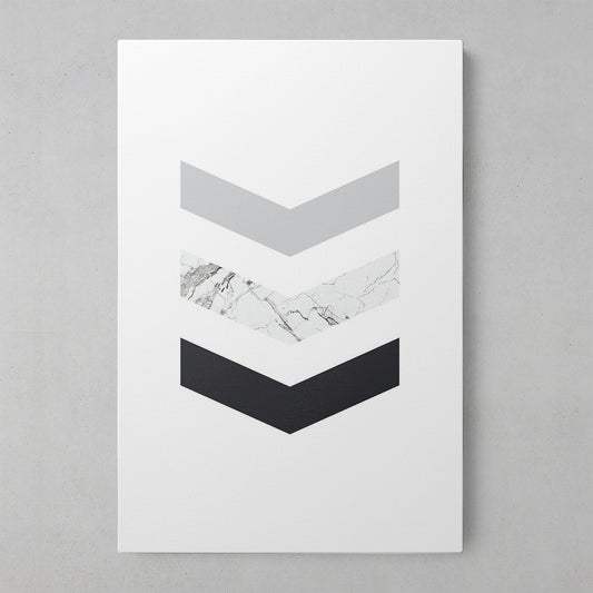 Elegant Grey Geometric Marble Art Print