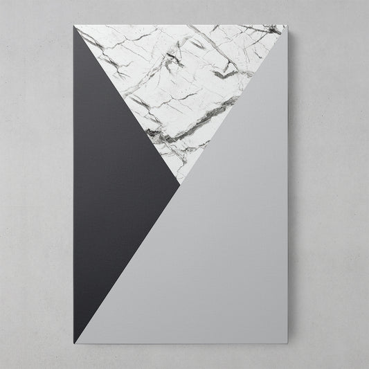 Elegant Grey Geometric Marble Art