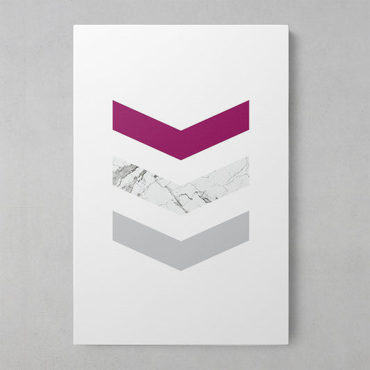 Elegant Purple Geometric Marble Art Print