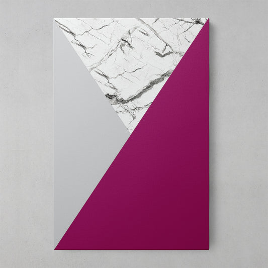 Lavender Elegance: Geometric Marble Art Print