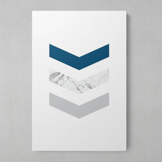 Azure Geometric Marble Art Print