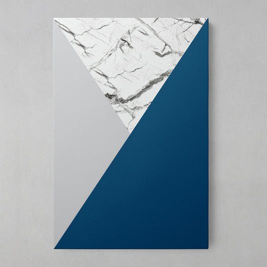 Azure Marble Geometric Art Print