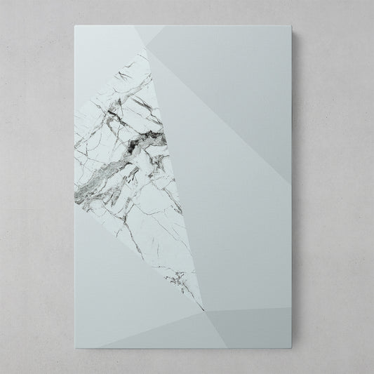 Modern Grey Geometric Marble Art Print