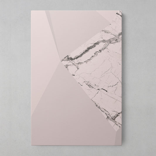 Pink Geometric Marble Art Print