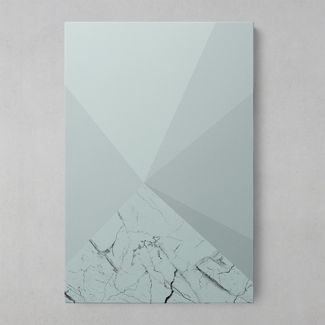 Abstract Grey Marble Geometry Wall Art