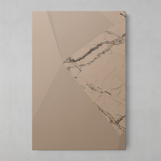 Elegant Brown Geometric Marble Art