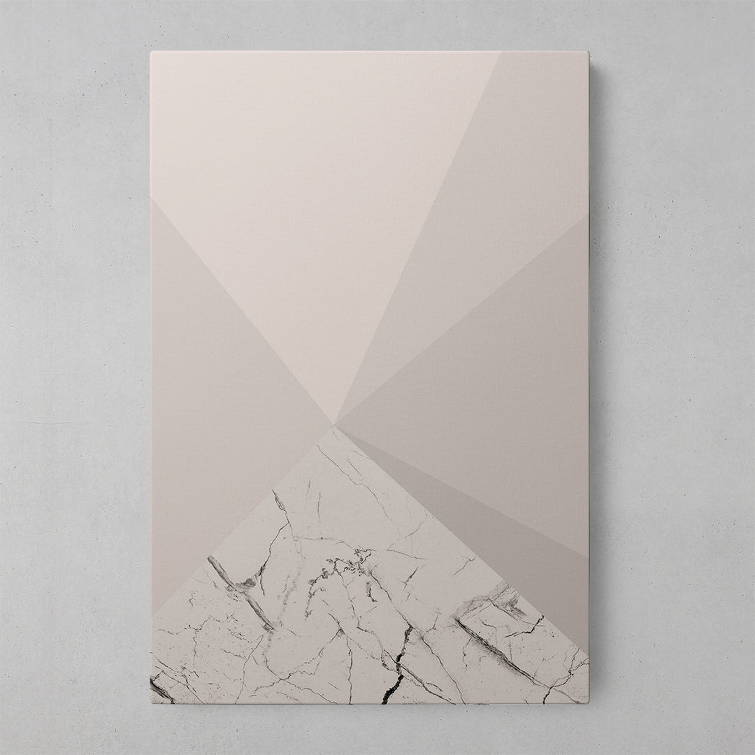 Abstract Grey Marble Geometry Art