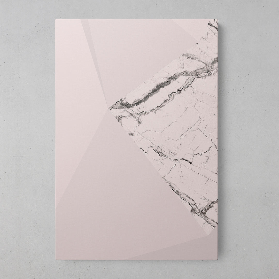 Pink Geometric Marble Art Print