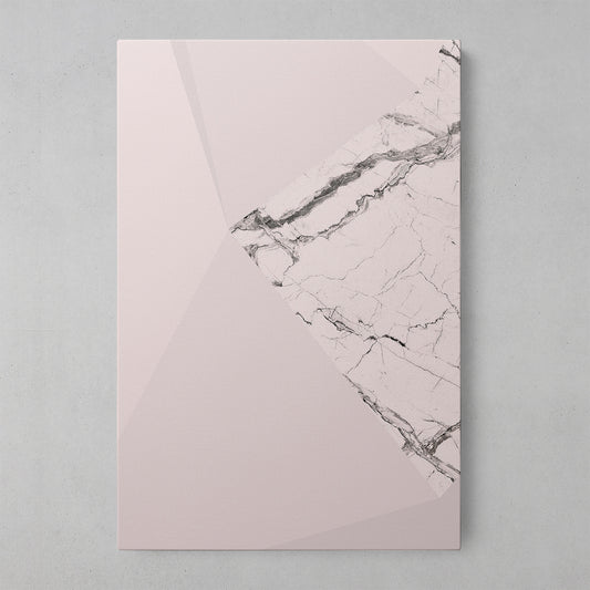 Pink Geometric Marble Art Print