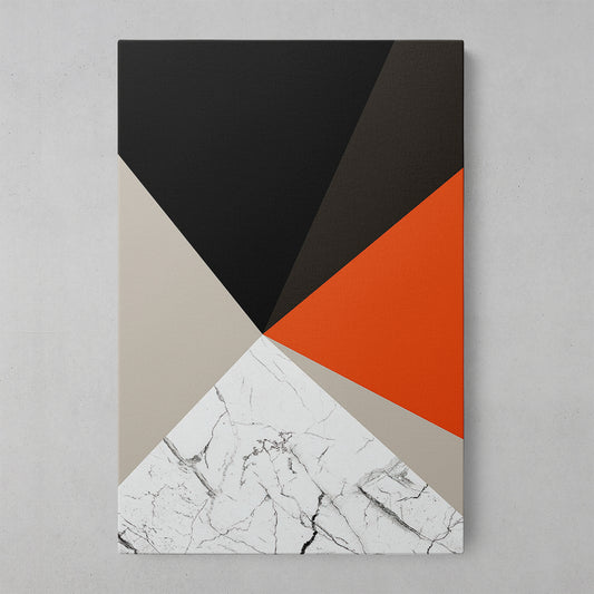 Abstract Orange Marble Art Print