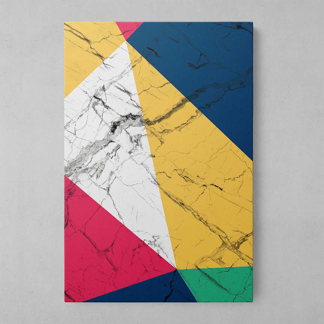 Vibrant Geometric Marble Art Print