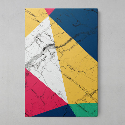 Vibrant Geometric Marble Art Print