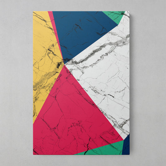 Colorful Geometric Marble Art Print