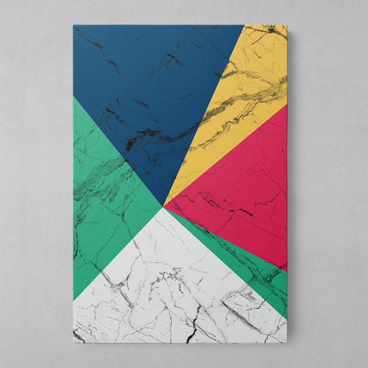 Multicolor Geometric Marble Art Print