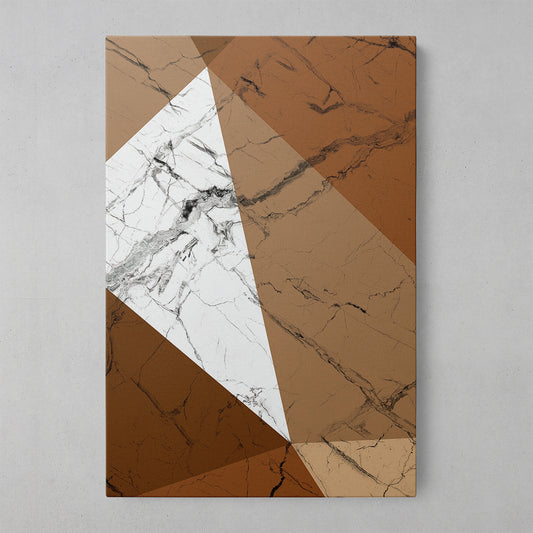 Elegant Brown Geometric Marble Art Print