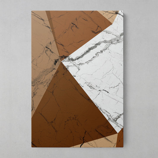 Brown Geometric Marble Art Print
