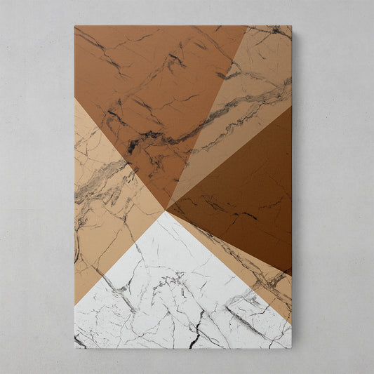 Elegant Brown Geometric Marble Art Print
