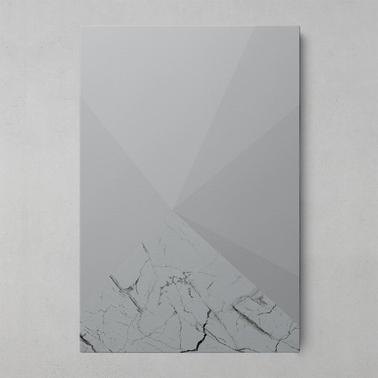 Abstract Grey Marble Geometric Print