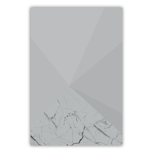 Abstract Grey Marble Geometric Print