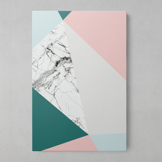 Vibrant Geometric Marble Art Print