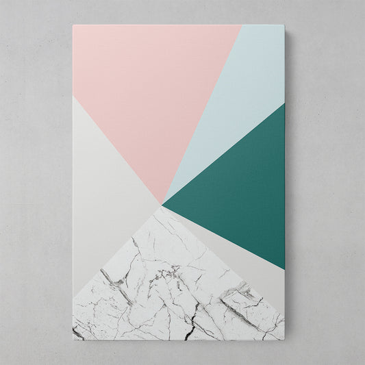 Vibrant Geometric Marble Canvas Art