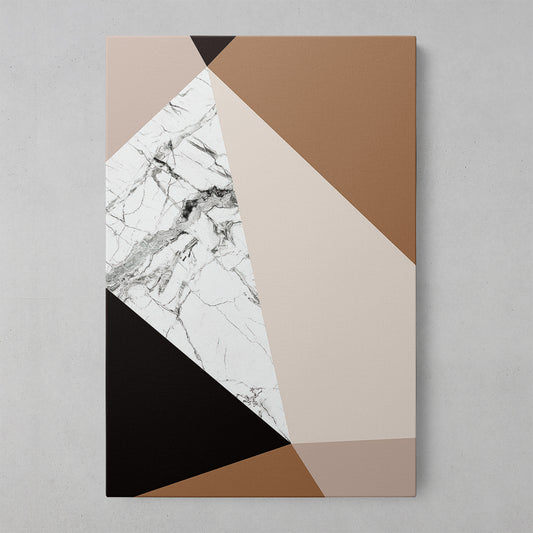 Brown Geometric Marble Art Print