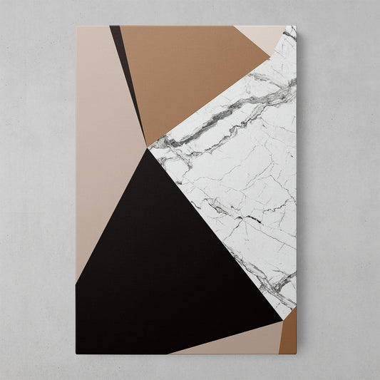 Brown Geometric Marble Art Print