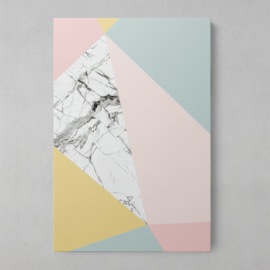 Vibrant Geometric Marble Canvas Art