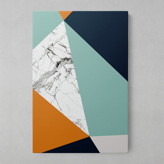 Vibrant Geometric Marble Art Print