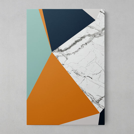 Vibrant Geometric Marble Art Print