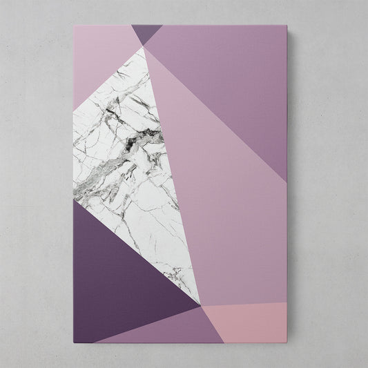 Purple Geometric Marble Art Print